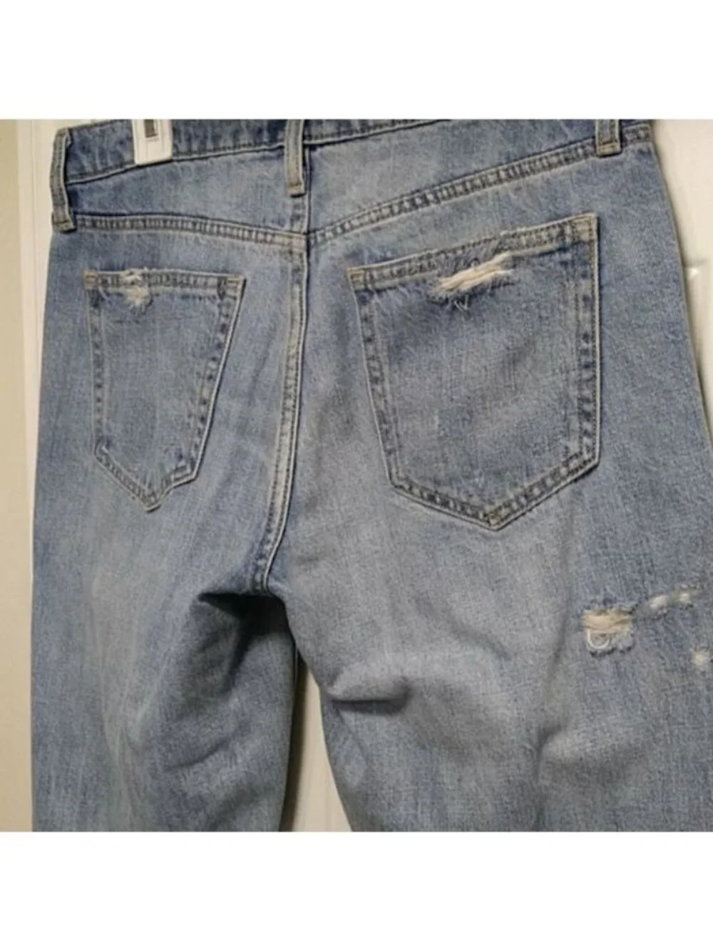 Gap Denim Best Girlfriend Distressed Jeans Size 26 Light Blue - Picture 13 of 13
